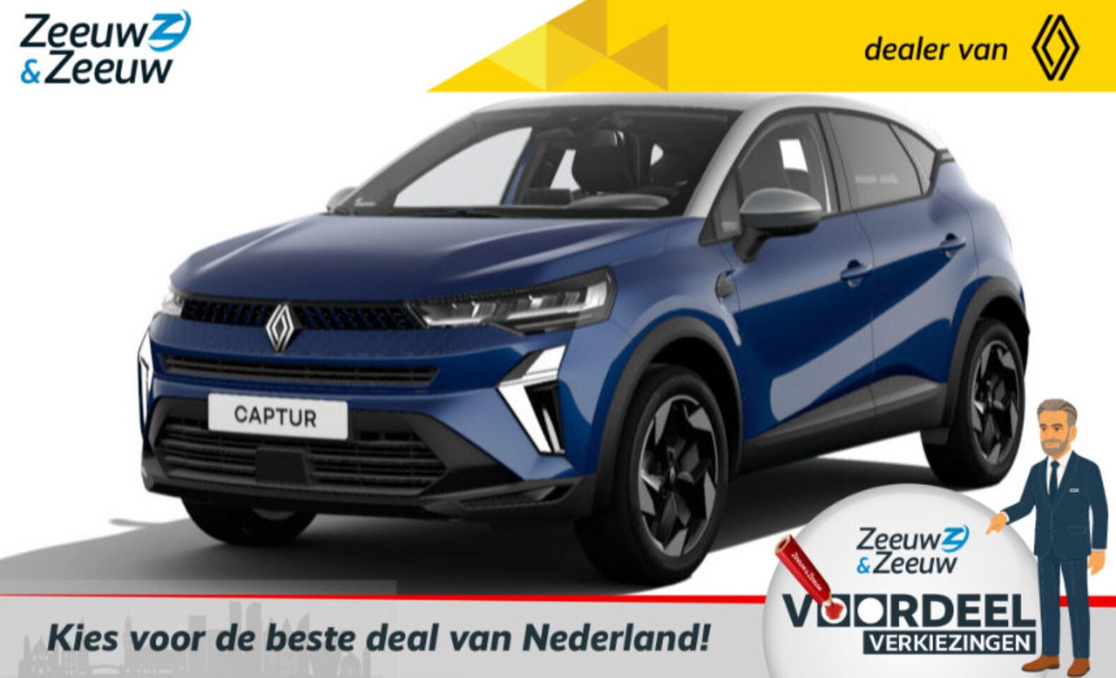 Renault Captur - 1.6 E-Tech full hybrid 160 techno | UIT VOORRAAD LEVERBAAR NU MET €3.000,- KORTING!!! - AutoWereld.nl