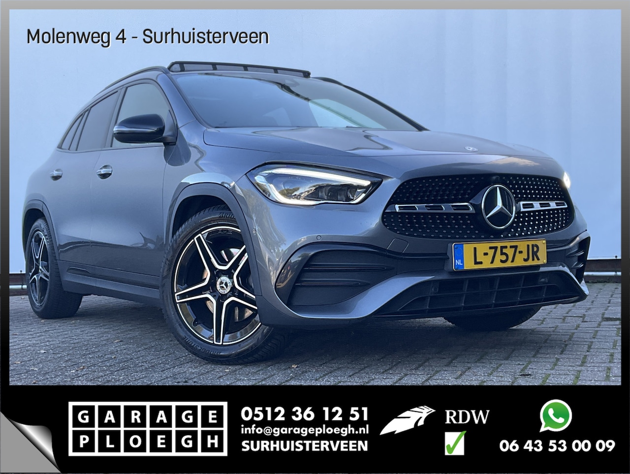 Mercedes-Benz GLA-Klasse - 180 Aut7 Solution AMG Pano.dak Stoel elctr+verw. Carplay Camera Business - AutoWereld.nl