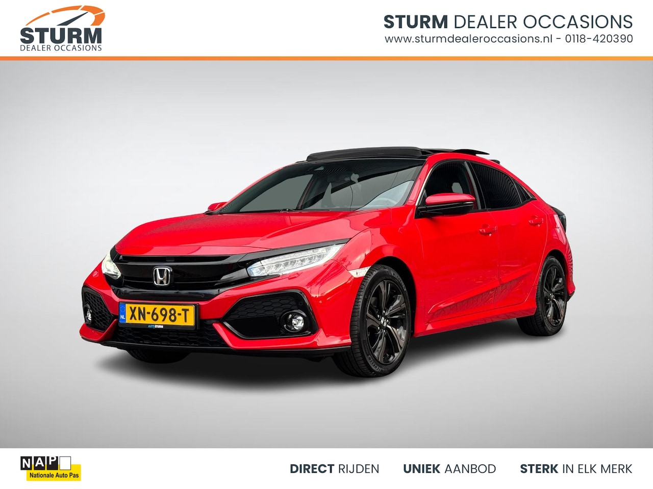 Honda Civic - 1.0 i-VTEC Executive NL-Auto, Panoramadak + Trekhaak! - AutoWereld.nl