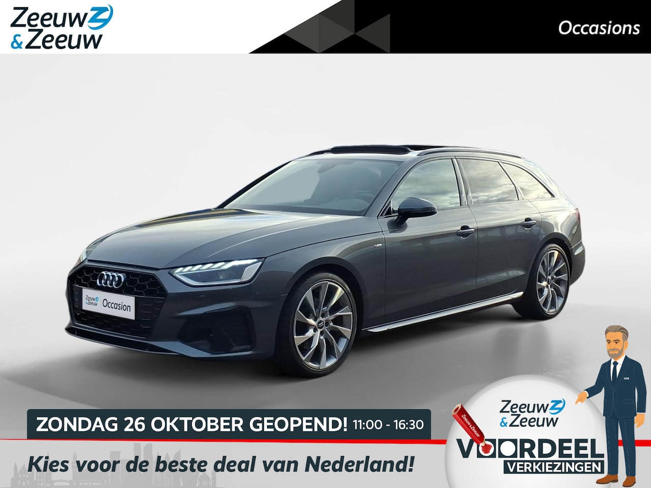 Audi A4 Avant - 40 TFSI Launch edition Sport Airco/ecc | Navigatie | Electrisch schuifdak | Automaat | 1 j - AutoWereld.nl