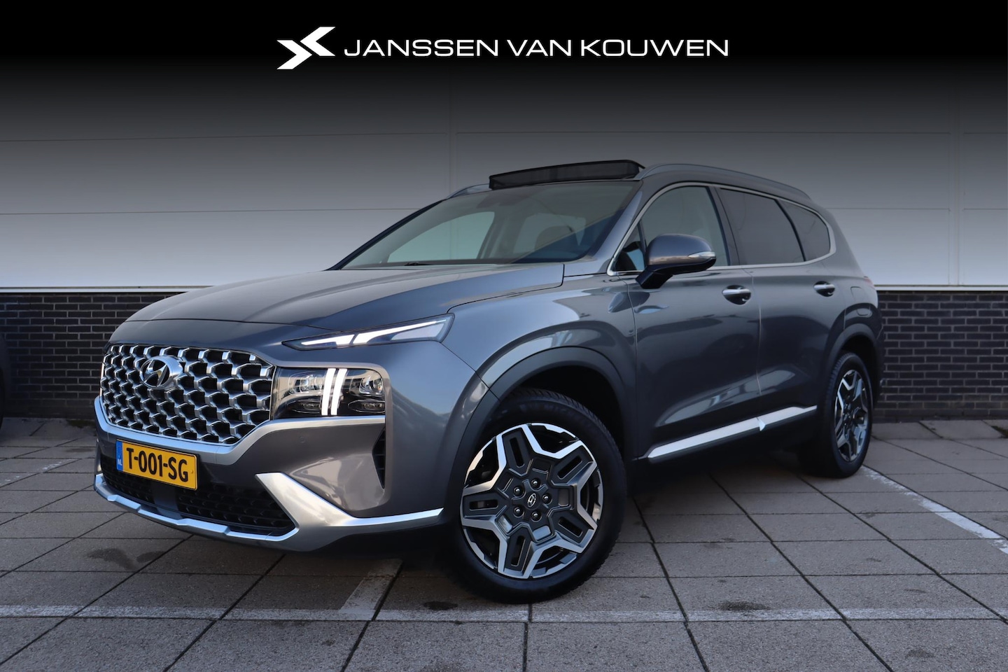 Hyundai Santa Fe - 1.6 T-GDI HEV Premium Sky * Trekhaak * Pano * Head-Up * Leder * Stoelverwarming * Stoelven - AutoWereld.nl