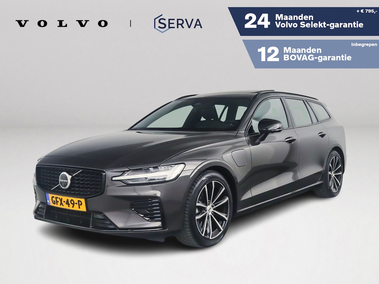 Volvo V60 - T6 Aut. Plug-in hybrid AWD Plus Dark | Panoramadak | 360° camera | Stoel- en Stuurverwarmi - AutoWereld.nl
