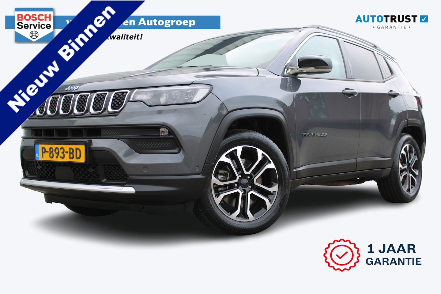Jeep Compass - 4xe 190 Plug-in Hybrid Electric Limited | Incl. 12 maanden garantie | Adaptieve cruise con - AutoWereld.nl