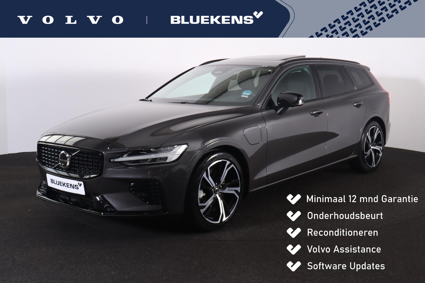 Volvo V60 - T6 Recharge AWD Plus Dark - LONG RANGE - Panorama/schuifdak - IntelliSafe Assist & Surroun - AutoWereld.nl