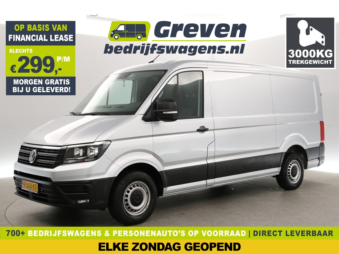 Volkswagen Crafter - 30 2.0 TDI 140PK L3H2 | 3000kg Trekgew. | Airco | Cruise | Carplay | Navi | Parkeersens. - AutoWereld.nl