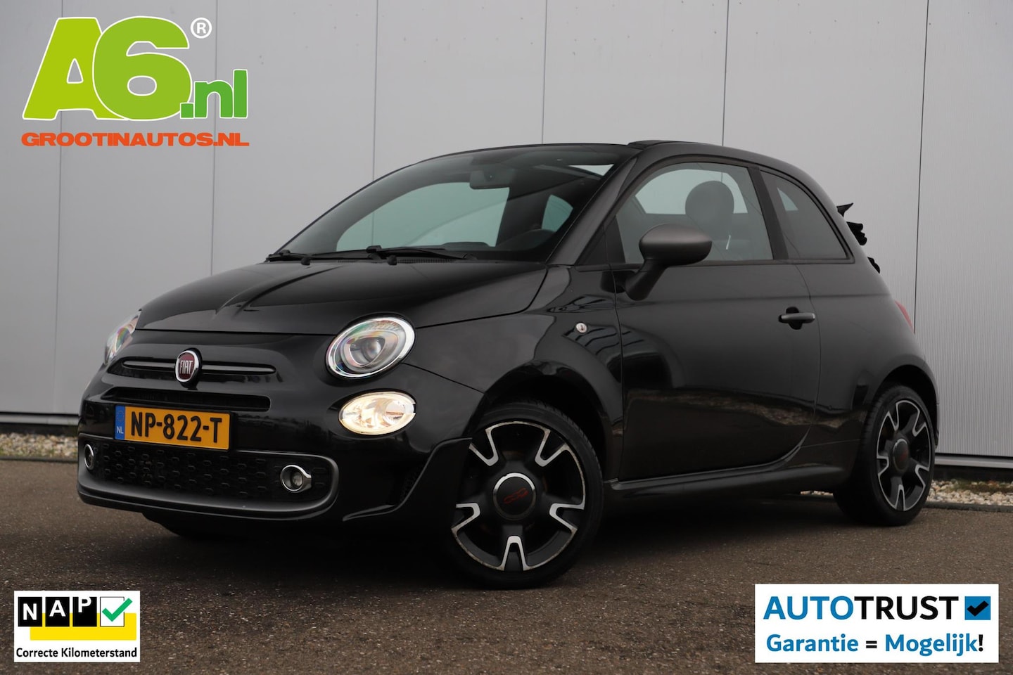 Fiat 500 C - 0.9 TwinAir Turbo Sport Schuifdak Half Leder 16 inch LMV Beats Audio Navigatie Climate Cru - AutoWereld.nl