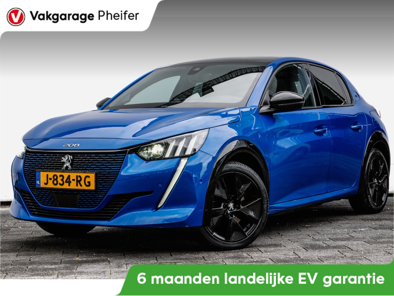 Peugeot e-208 - EV GT 350 50 kWh Panoramadak/ 11KW bl/ Half leer/ Camera/ Stoelverwarming/ Blindspot - AutoWereld.nl