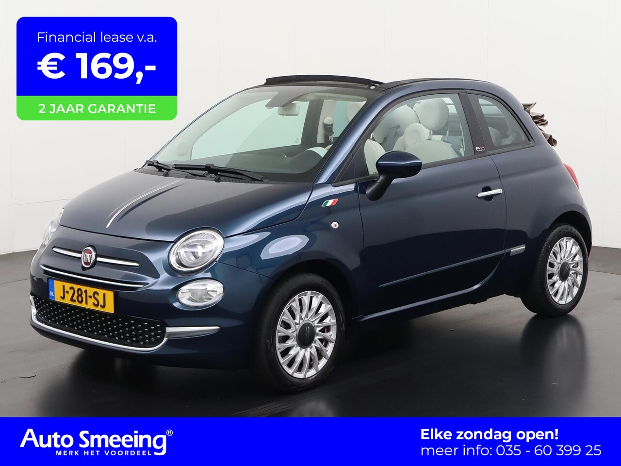 Fiat 500 C - 1.0 Hybrid Lounge | Parkeersensor | Lichtmetalen Velgen | Zondag Open! - AutoWereld.nl