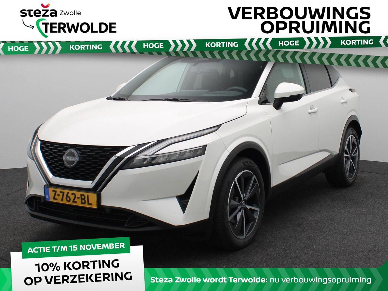 Nissan Qashqai - 1.3 MHEV Xtronic Tekna | AUTOMAAT | Panoramadak | Half leder | Head-Up | 360 Camera | - AutoWereld.nl