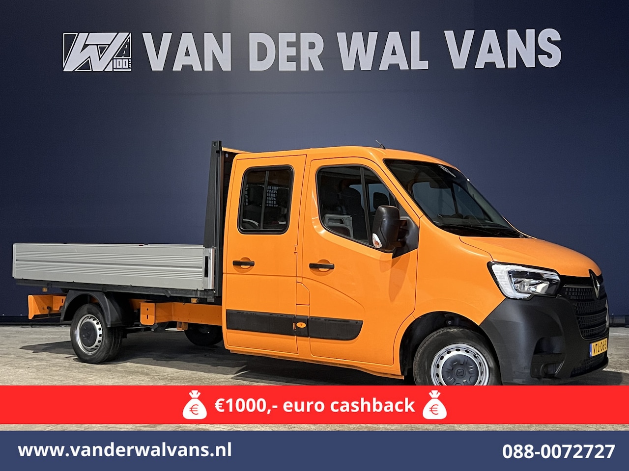 Renault Master - 2.3 dCi 135pk *Rijklaar Direct Rijden* Pickup Open laadbak Dubbel cabine Euro6 Airco | 7-Z - AutoWereld.nl