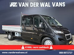 Peugeot Boxer - 2.2 Blue HDi 140 pk Pick up 7 Persoons Dubbele cabine open laadbak Euro6 Airco | 7-Zits |