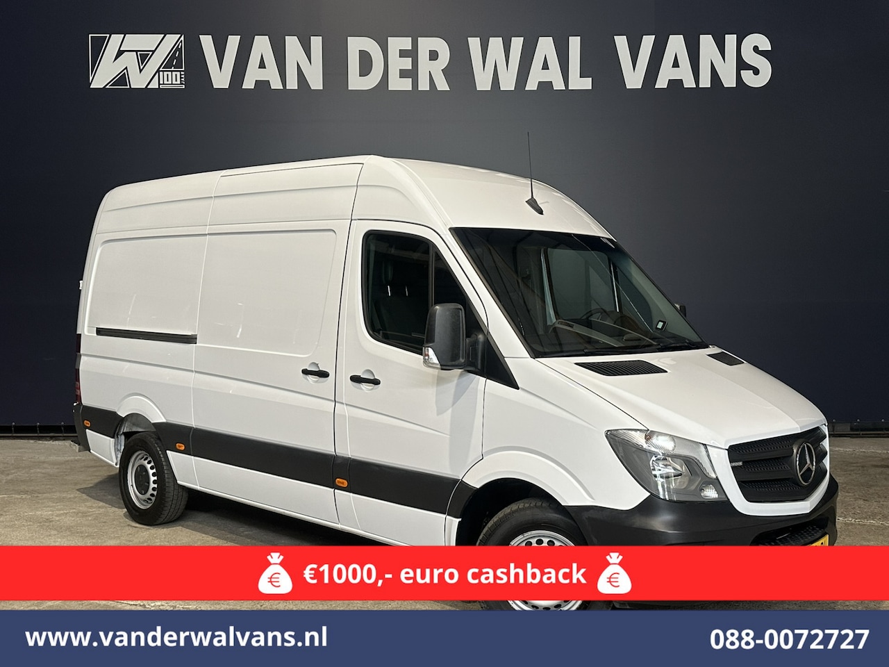 Mercedes-Benz Sprinter - 316 CDI 163pk L2H2 Euro6 Airco | 2800kg Trekhaak | Cruisecontrol | Parkeersensoren, Blueto - AutoWereld.nl