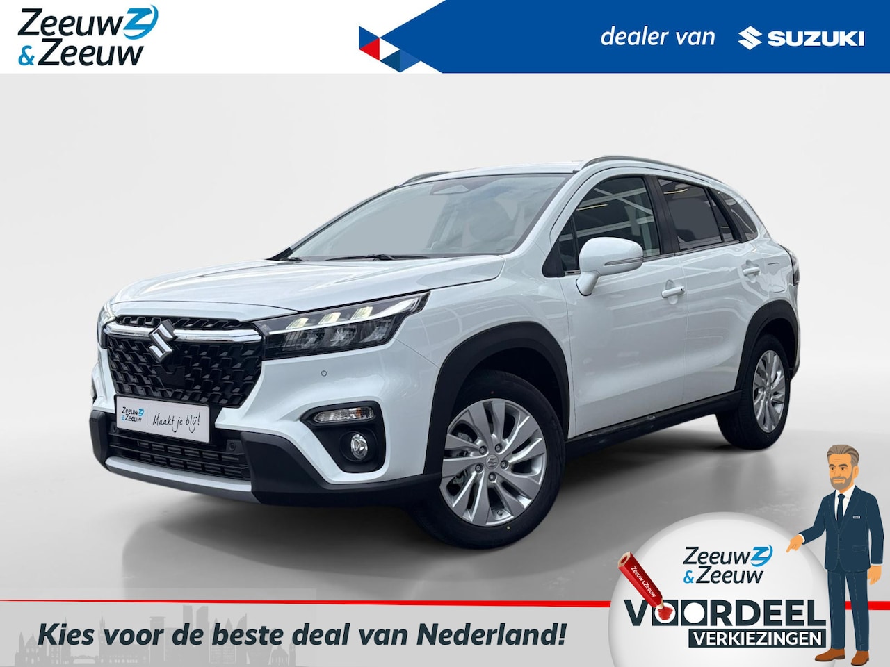 Suzuki S-Cross - 1.4 Boosterjet Select Hybrid | 1.500,- Euro Korting | Adapt. Cruise Control | Achteruitrij - AutoWereld.nl