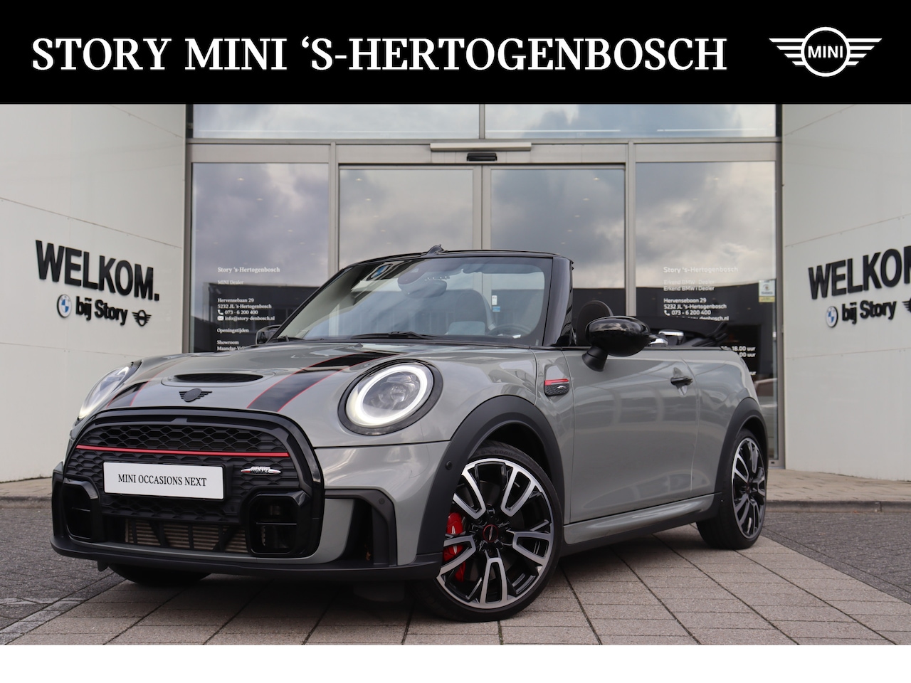 MINI Cabrio - John Cooper Works Automaat / JCW Sportstoel / Achteruitrijcamera / Comfort Access / LED / - AutoWereld.nl