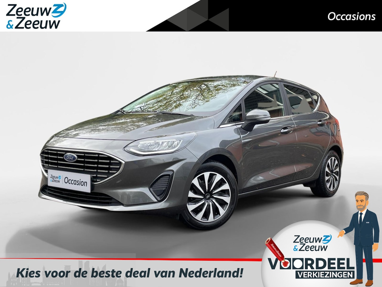 Ford Fiesta - 1.0 EcoBoost Hybrid Titanium 125PK | Navigatie | Parkeersensoren | Climate Control | Cruis - AutoWereld.nl