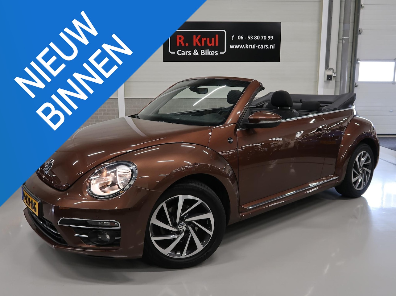 Volkswagen Beetle Cabriolet - 1.2 TSI Sound 2018 Camera Navigatie App Connect Stoelverwarming Airco-ECC Windscherm Boekj - AutoWereld.nl