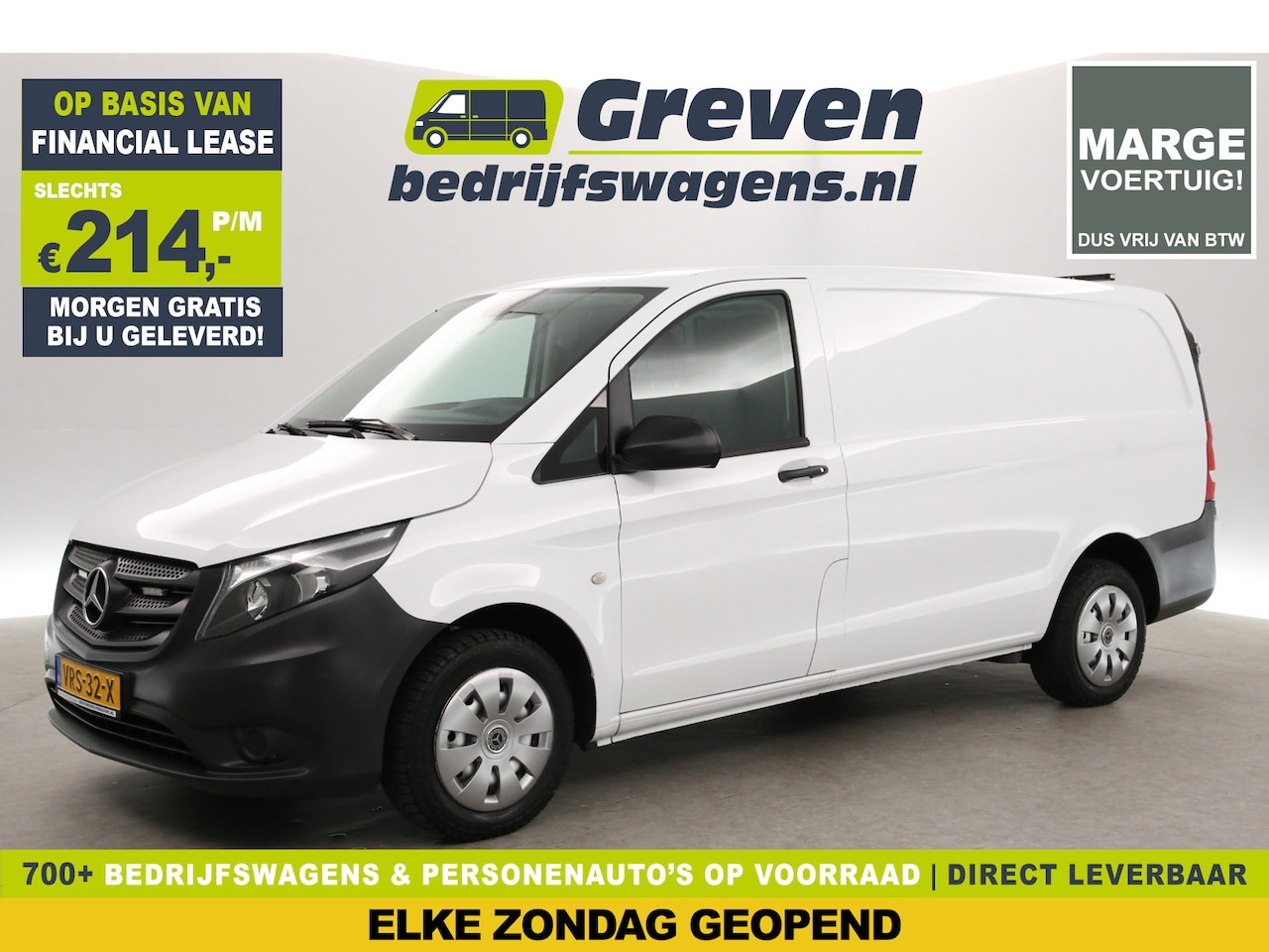 Mercedes-Benz Vito - 114 CDI Lang | MARGE | Airco | Cruise | 3-Zits | Trekhaak | Schuifdeur - AutoWereld.nl