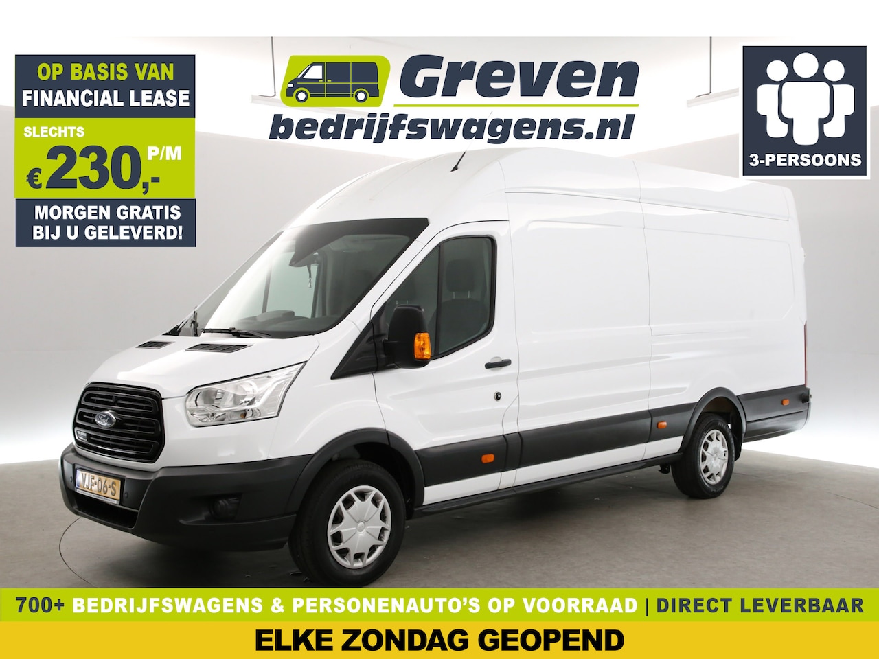 Ford Transit - 350 2.0 TDCI L4H3 Trend | Airco | Cruise | 3-Zits | 2800KG Trekgew. | Camera | Parkeersens - AutoWereld.nl