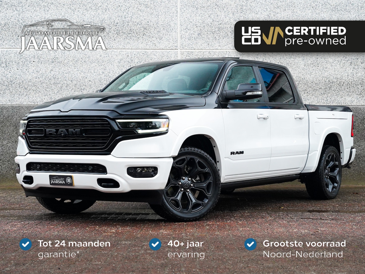 Dodge Ram 1500 - 5.7 V8 4x4 Crew Cab Limited Night |Adaptive Cruise |Meest luxe uitvoering |1e eigenaar |NL - AutoWereld.nl