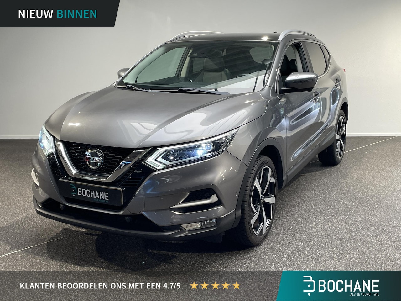Nissan Qashqai - 1.3 DIG-T Tekna + Airco | Navigatie | | Leder | Camera - AutoWereld.nl