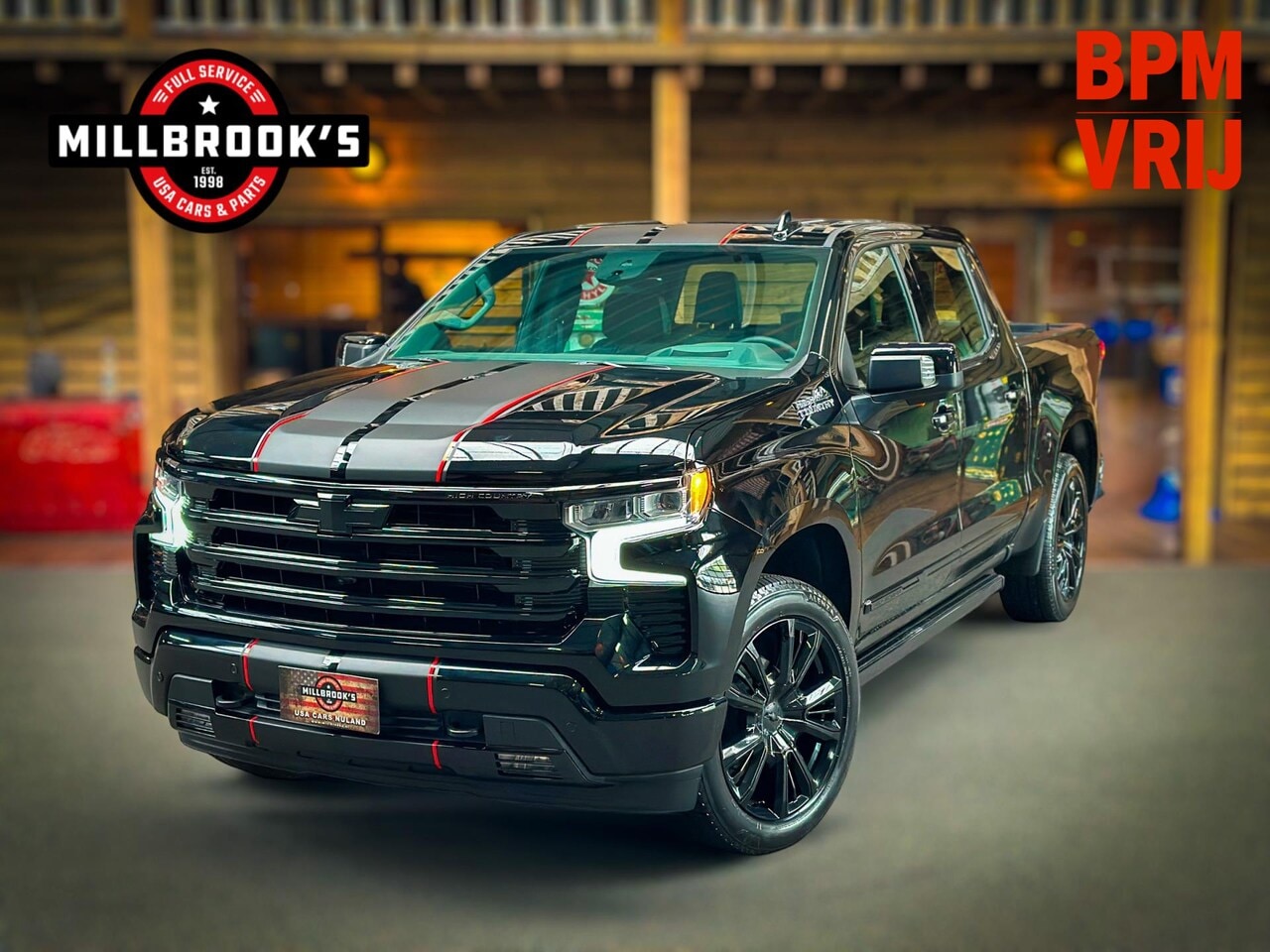 Chevrolet Silverado - High Country Black Edition 6.2 V8 420 PK Striping, laadbakcover, Full options - AutoWereld.nl