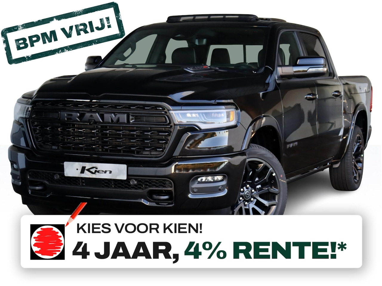 Dodge Ram 1500 - 540 pk HO Crew Cab Limited Night | 540 PK | Pano Dak | LPG | Luchtvering | - AutoWereld.nl