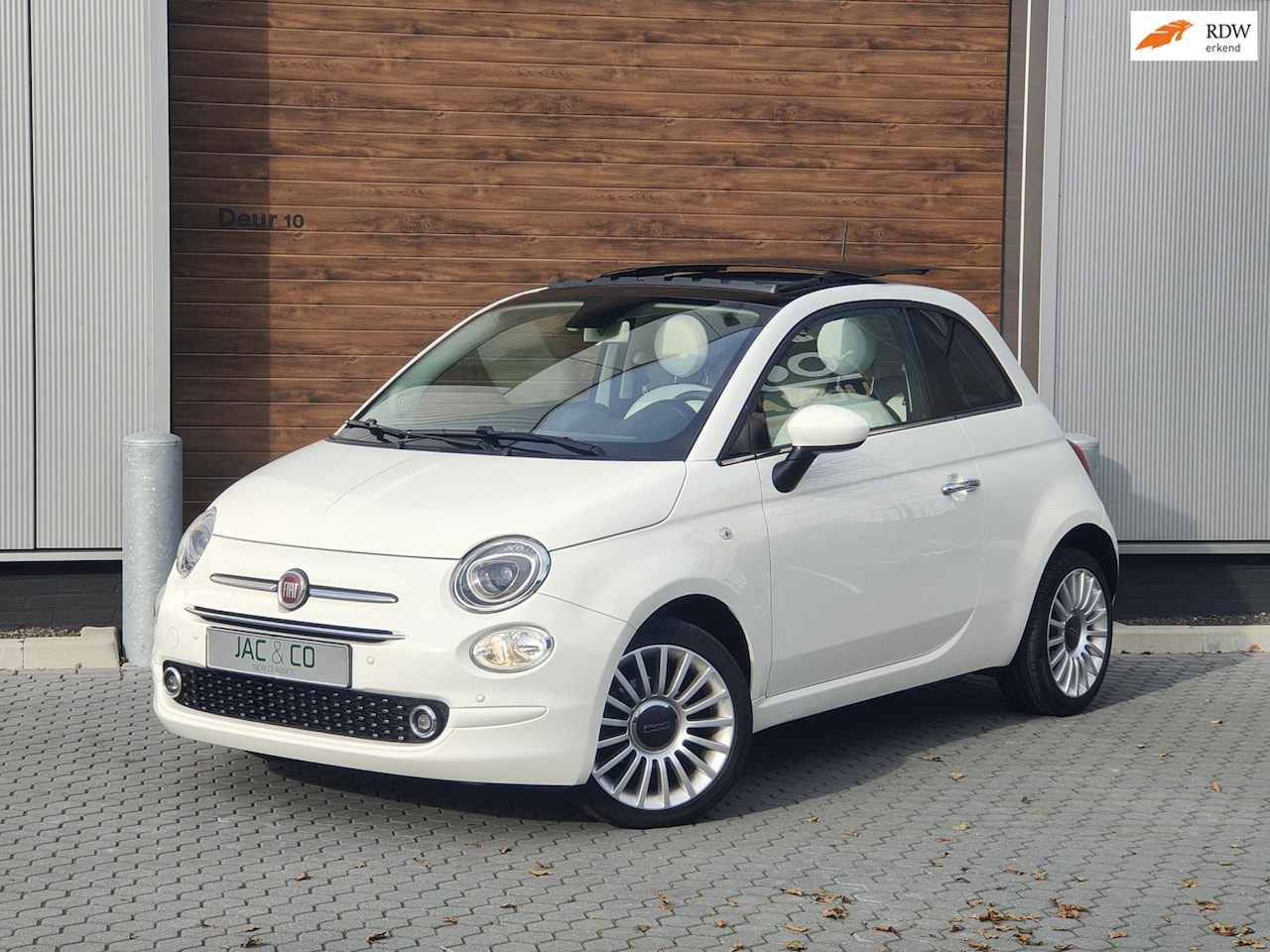 Fiat 500 - 1.2 Lounge Black&White Leder Navigatie Spotify - AutoWereld.nl