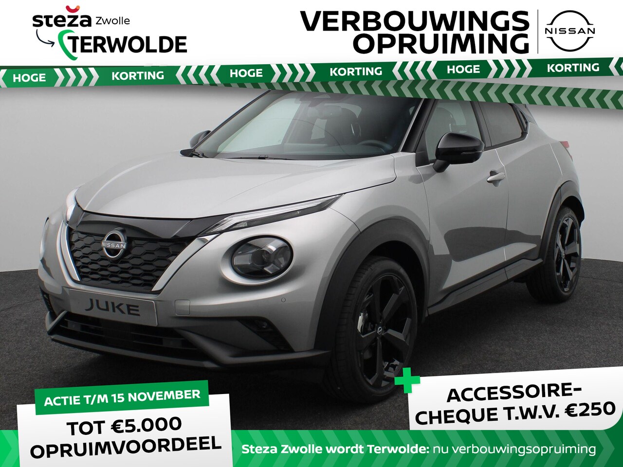 Nissan Juke - 1.6 Hybrid Tekna | Sound pack | Cold pack light | Carplay - AutoWereld.nl