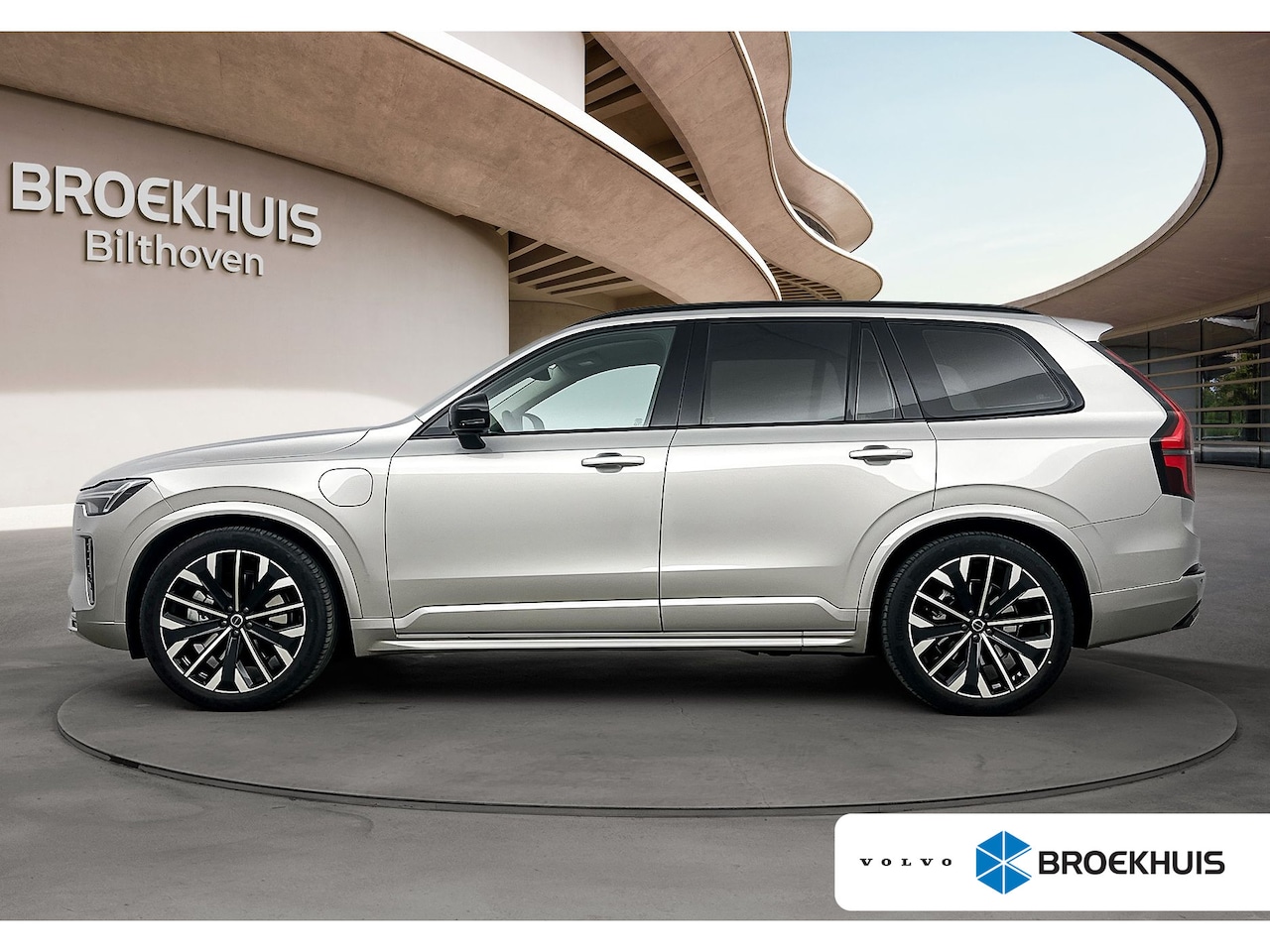 Volvo XC90 - 2.0 T8 Plug-in hybrid AWD Plus Dark NEW MODEL | SILVER DAWN | Luchtvering | Trekhaak | Get - AutoWereld.nl