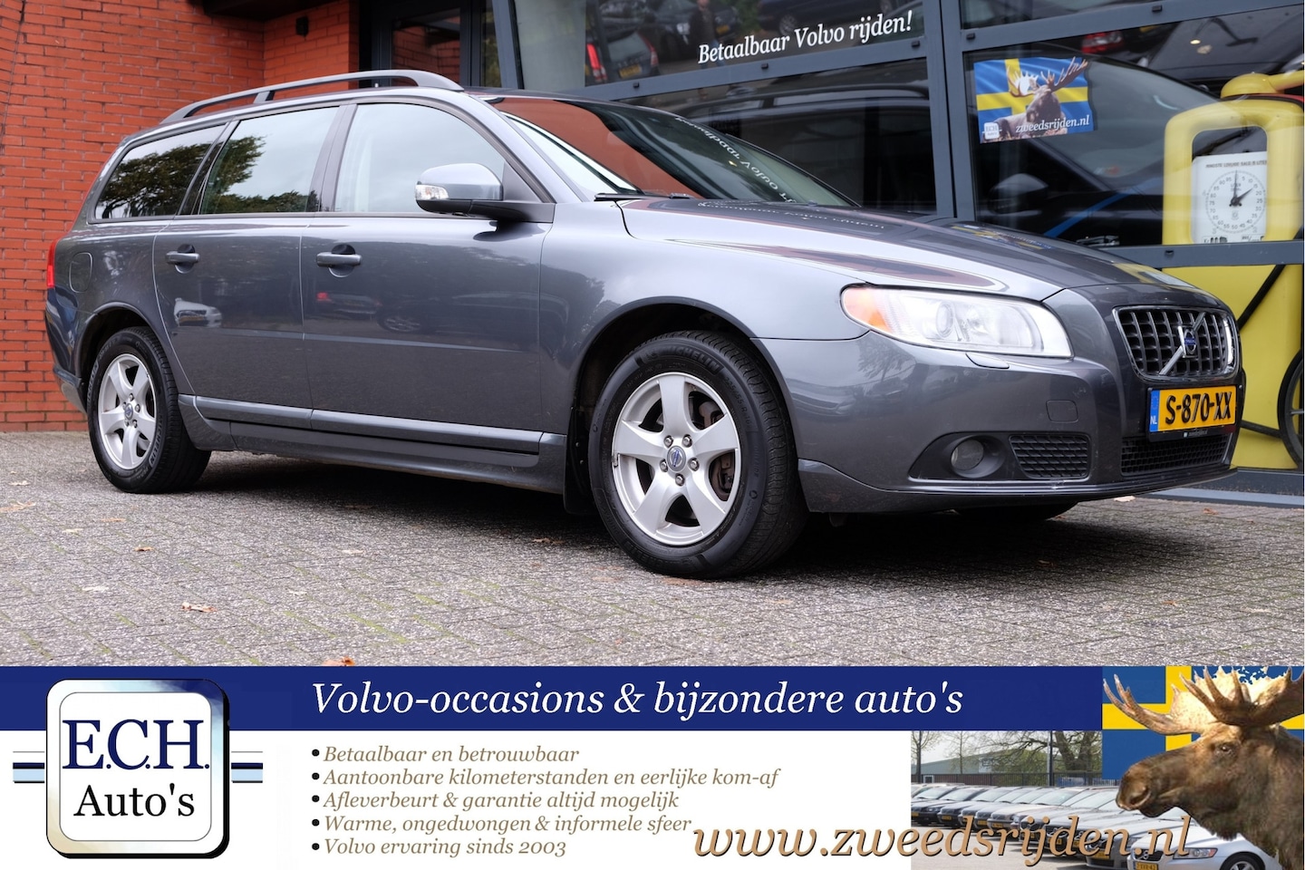 Volvo V70 - 3.2 238 pk aut. Elektr. stoel, Stoelverwarming, Trekhaak - AutoWereld.nl