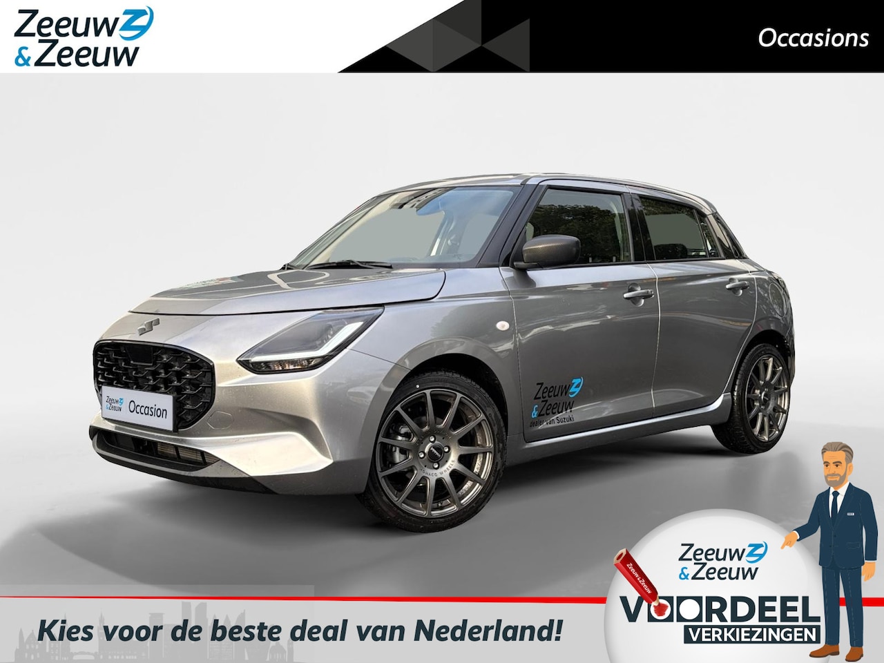 Suzuki Swift - 1.2 Sport Comfort | 17 inch | Zwarte logo's | Carbon spiegels | Sharkfin antenne | Carplay - AutoWereld.nl