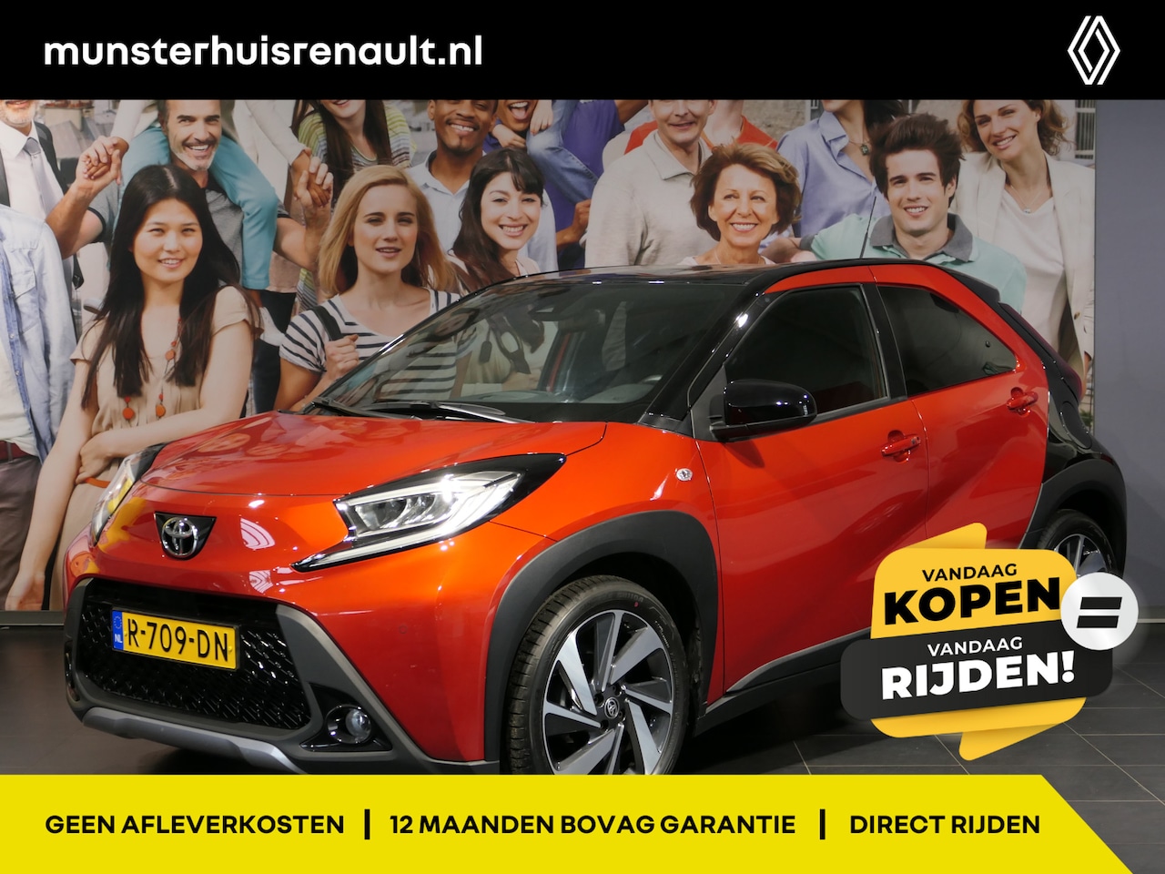 Toyota Aygo X - 1.0 VVT-i MT Limited *Camera & sensoren v+a* - Draadloze telefoonlader, bluetooth, LMV 18" - AutoWereld.nl