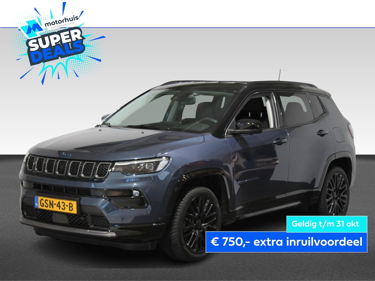 Jeep Compass - 1.3T 4XE 240PK PHEV EAWD AUTOMAAT S ALPHINE LEDER LED ACC NAVI WINTERPACK - AutoWereld.nl