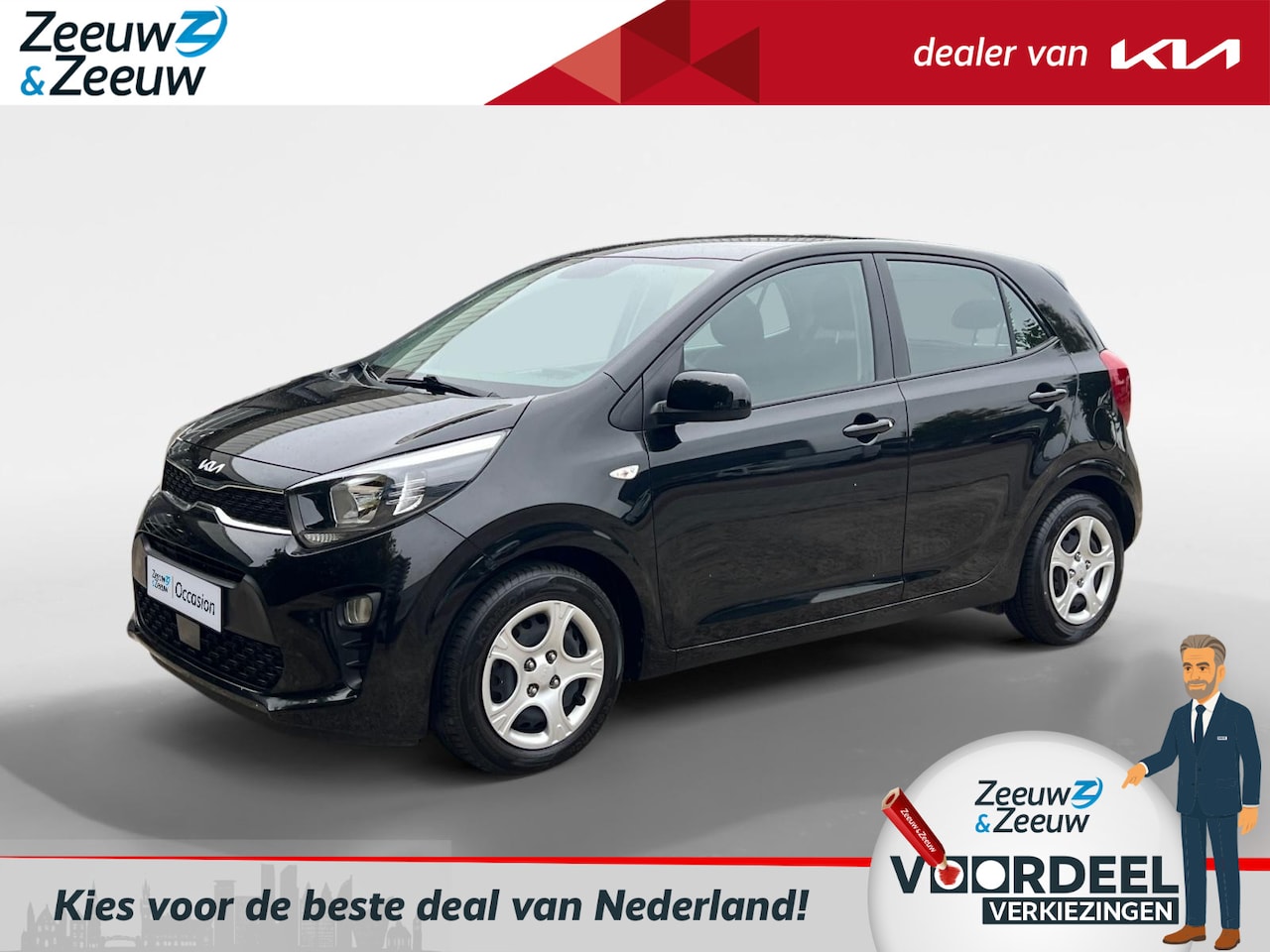 Kia Picanto - 1.0 DPi ComfortLine Airco | Radio/CD speler | Telefoonvoorbereiding | Keurige auto | - AutoWereld.nl