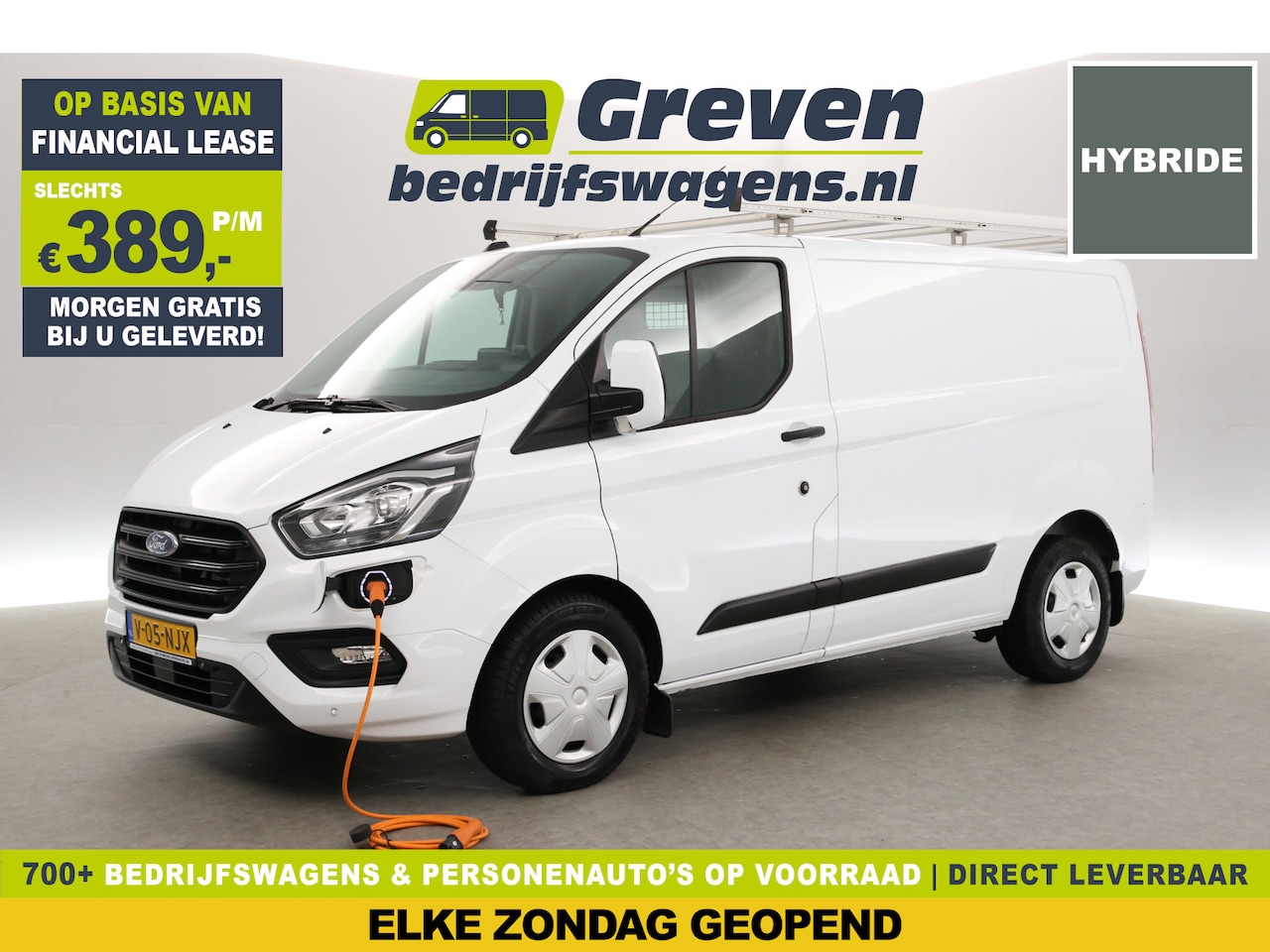 Ford Transit Custom - 340 1.0 PHEV L1H1 | Benzine | Airco | Carplay | Cruise | Stoelverw. | Imperiaal - AutoWereld.nl