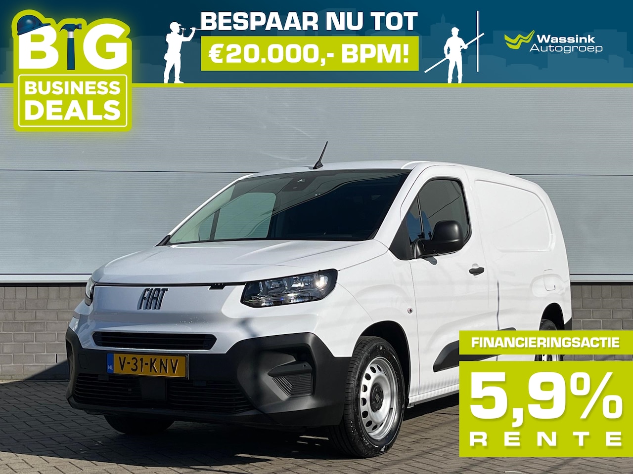 Fiat Doblò Cargo - New GB 1.5 BlueHDi 100pk L2 | Parkeercamera | Apple Carplay/Android Auto | Airco | Trekhaa - AutoWereld.nl