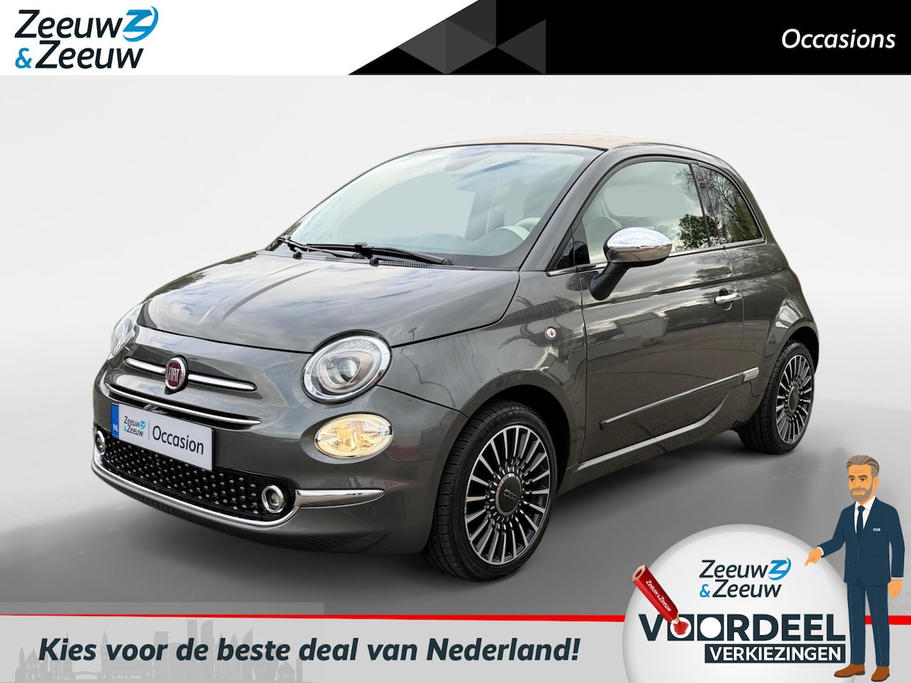 Fiat 500 C - 0.9 TwinAir Rock | Climate | Lichtmetalen velgen | Lage kilometers  | Telefoon | Cabrio | - AutoWereld.nl