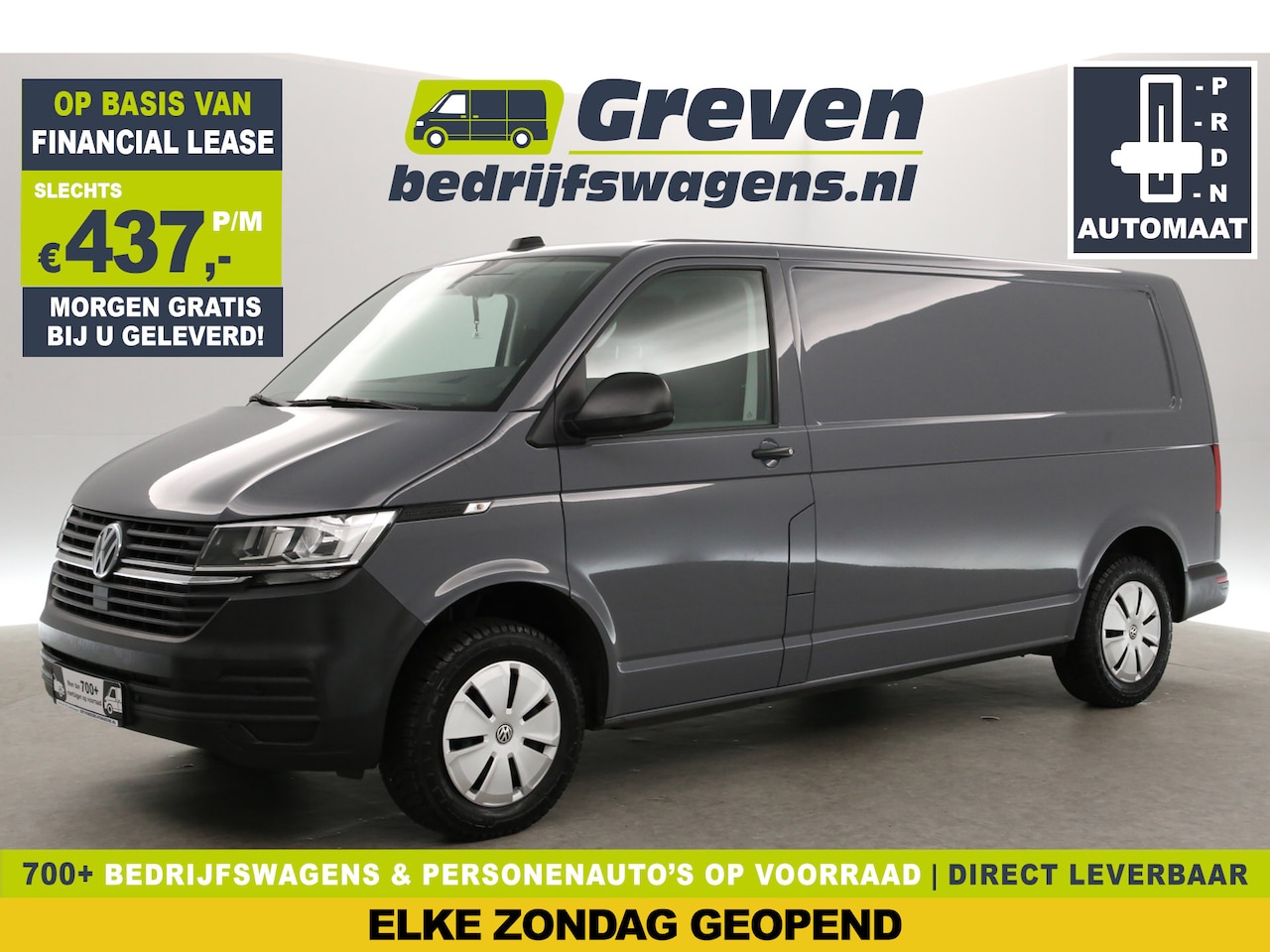 Volkswagen Transporter - 2.0 TDI T6.1 L2H1 150PK | Automaat | Camera | Carplay | 3-Zits | Airco | Trekh. | Achterkl - AutoWereld.nl