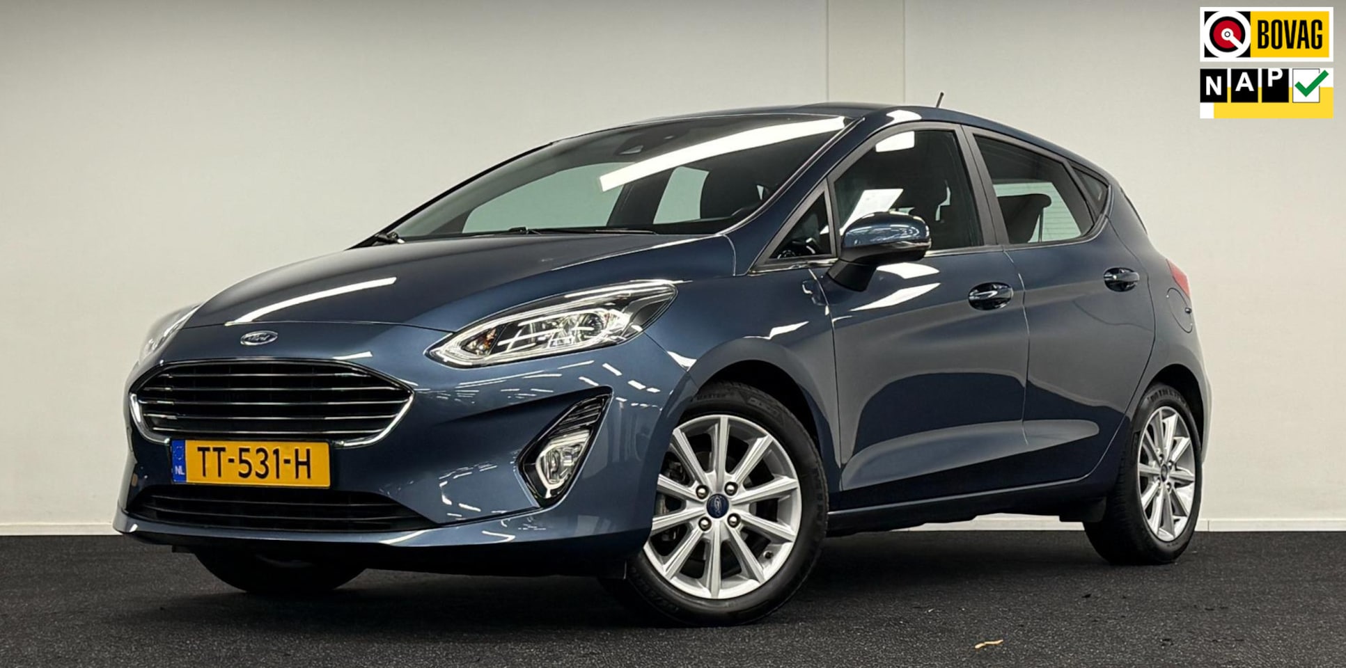 Ford Fiesta - 1.0 EcoBoost Titanium*Automaat*Nap*Navi*Carplay*CruiseContr*Lmvelgen - AutoWereld.nl