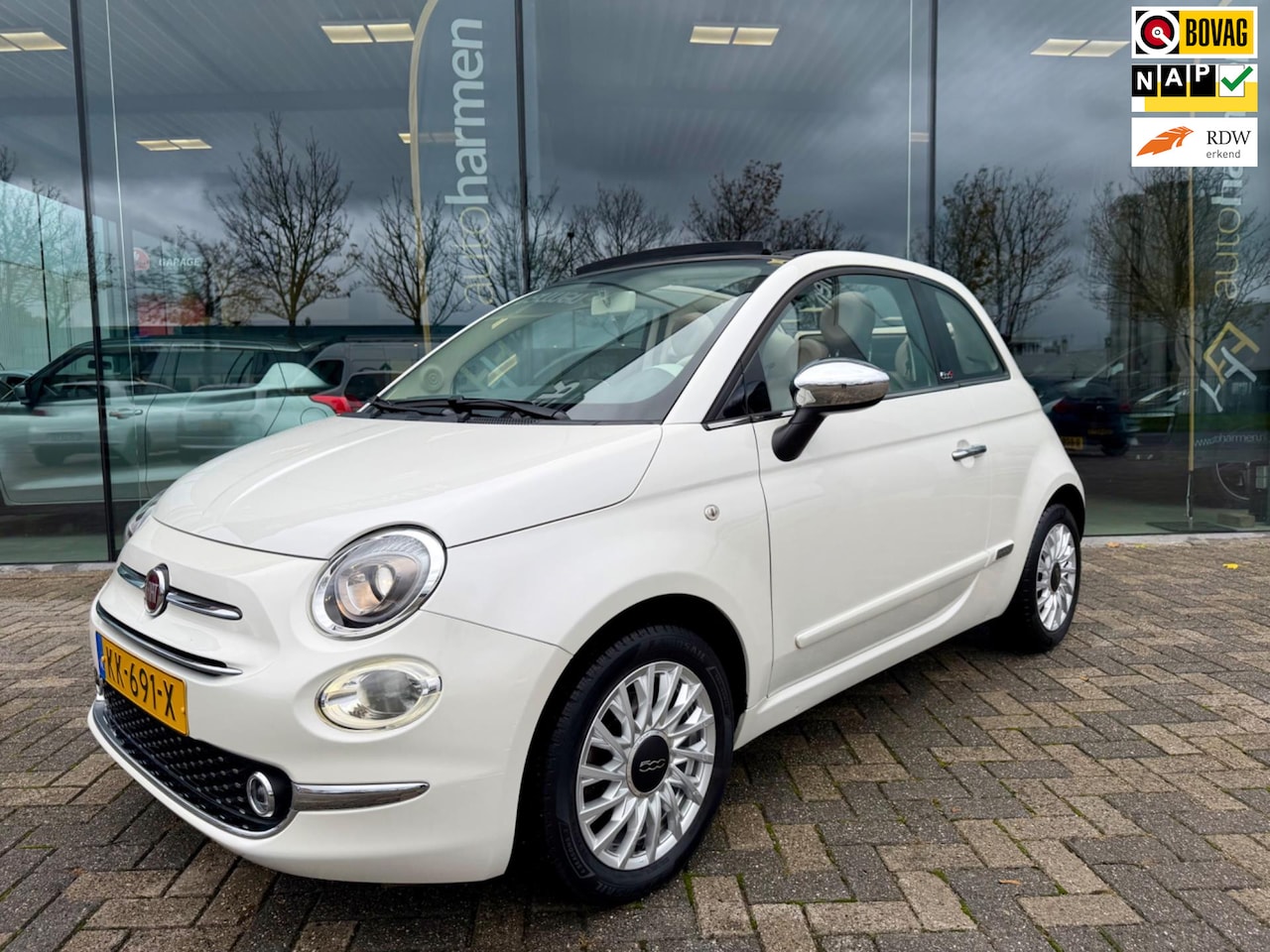 Fiat 500 C - 0.9 TwinAir Turbo Cabrio Lounge, NAP, 1e eigenaar, Leder - AutoWereld.nl