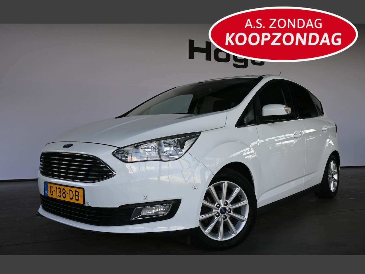 Ford C-Max - 1.0 Titanium Clima Navigatie Trekhaak LED Goed Onderhouden! Inruil Mogelijk! - AutoWereld.nl