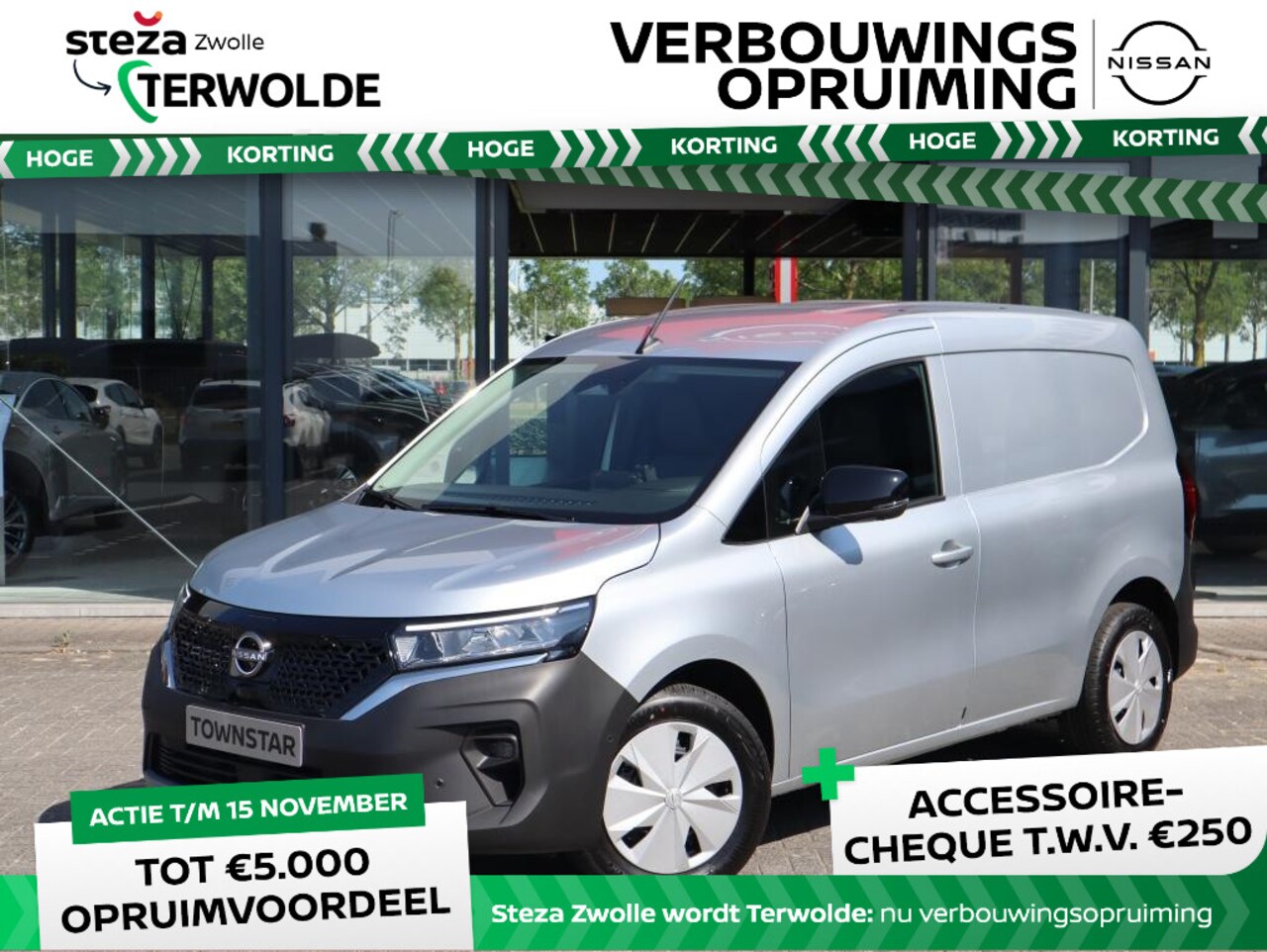 Nissan Townstar - Tekna L1 45kWh 123PK | 1500KG Geremd | Apple Carplay | Achteruitrijcamera - AutoWereld.nl