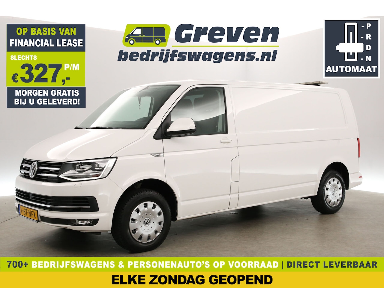 Volkswagen Transporter - 2.0 TDI 150PK L2H1 | Automaat | Airco | Camera | Cruise | 3-Zits | Parkeers. | Trekh. - AutoWereld.nl