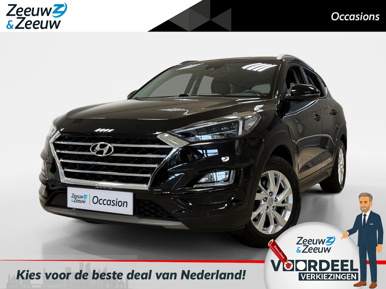 Hyundai Tucson - 1.6 TURBO | COMFORT | AUTOMAAT | NAVI | CRUISE CONTROL | STOEL + STUUR VERWARMING | - AutoWereld.nl