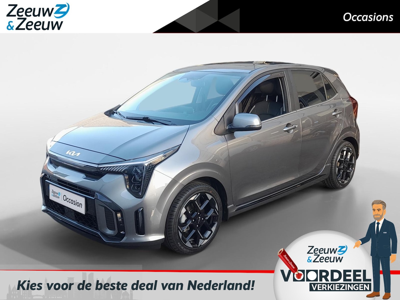 Kia Picanto - 1.0 DPI GT-Line 1e Eigenaar | Schuif-kanteldak | Trekhaak | Fabrieksgarantie t/m 17-3-2032 - AutoWereld.nl