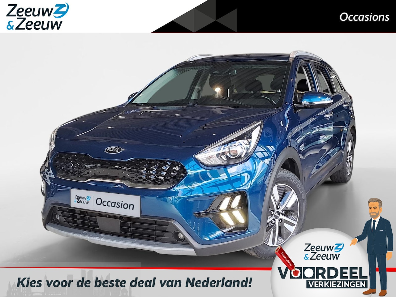 Kia Niro - 1.6i Hybrid DynamicLine Metallic lak | Trekhaak | Fabrieksgarantie | NAP - AutoWereld.nl