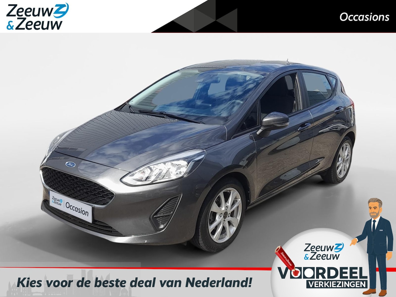 Ford Fiesta - 1.1 Trend Airco | Bluetooth | Navi | Lichtmetalen velgen | Metallic lak | All season bande - AutoWereld.nl