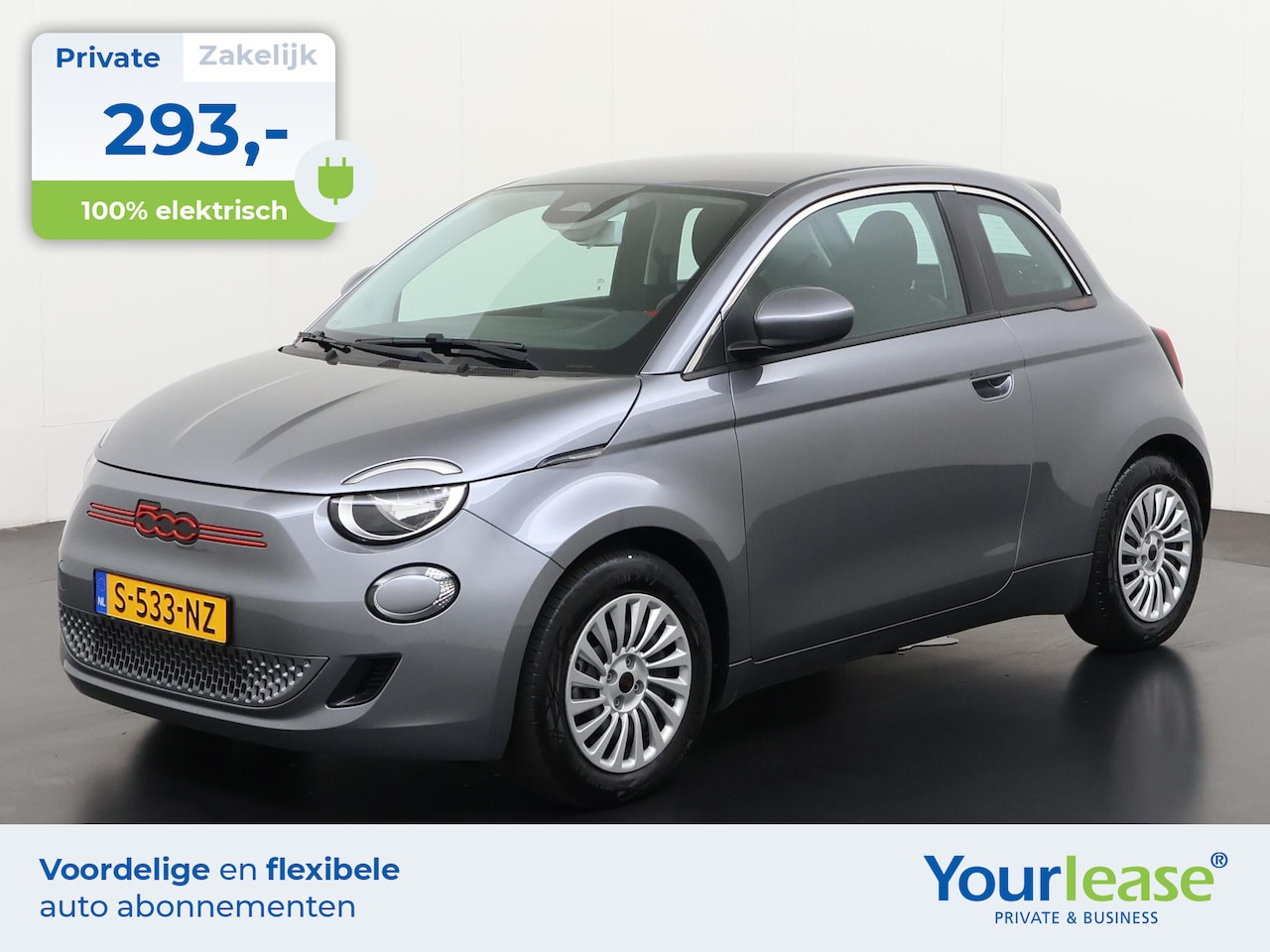 Fiat 500 - RED 24 kWh | All-in 293,- Private Lease | Direct uit voorraad - AutoWereld.nl