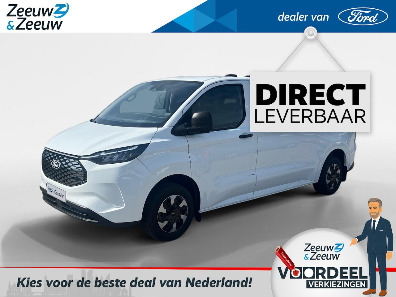 Ford E-Transit Cust. - 340 L2H1 Trend 65 kWh Uit voorraad! | 0,99% rente Financial Lease | Driver Assistance Pack - AutoWereld.nl