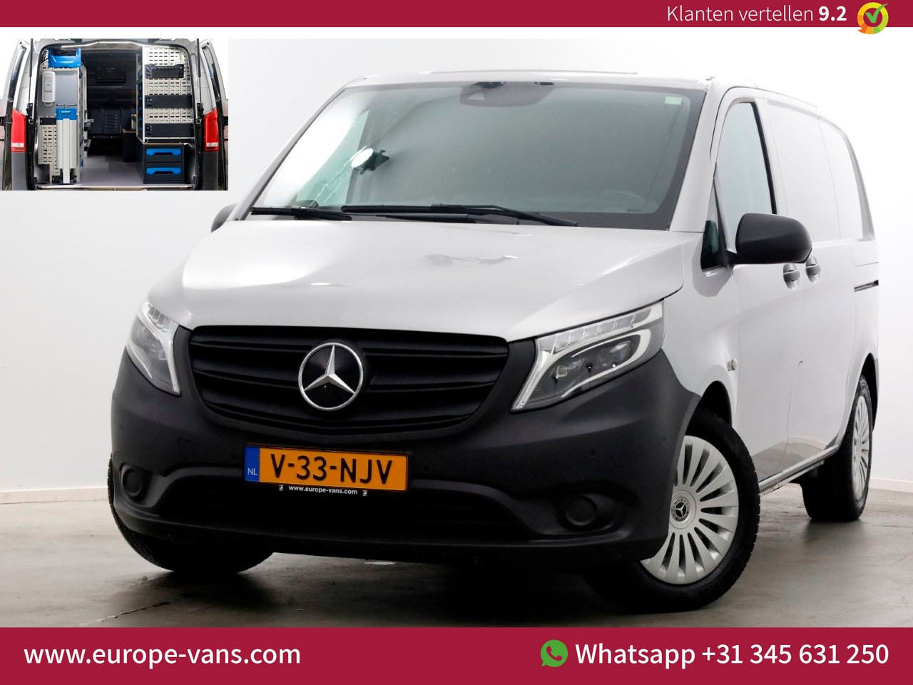 Mercedes-Benz Vito - 114 CDI 136pk Compact 9G Automaat 2x Schuifdeur/LED/Camera/Navi/Inrichting 05-2022 - AutoWereld.nl